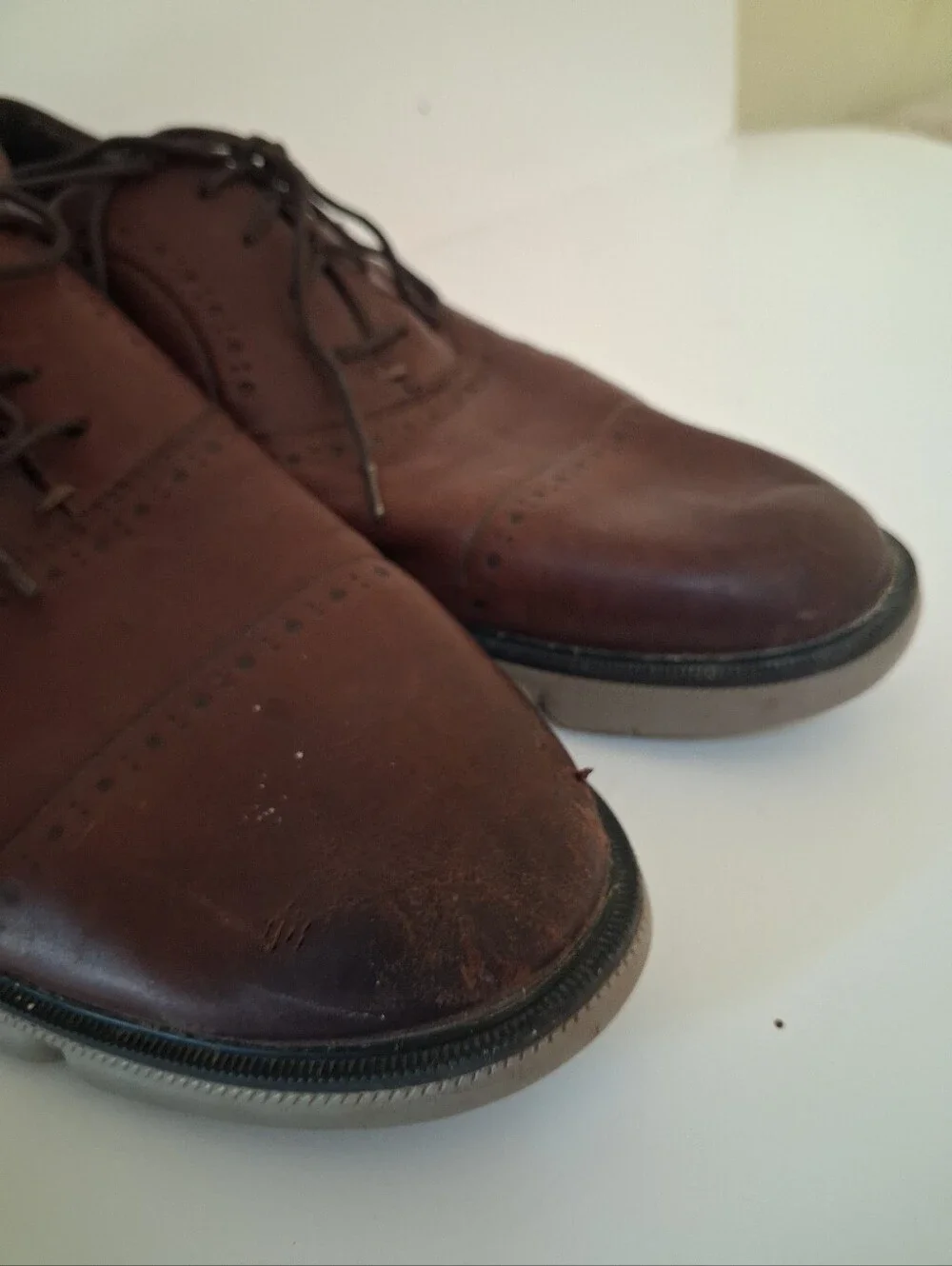 Johnston & Murphy Smart Degree Waterproof Brown Leather Wingtip Oxfords Men's